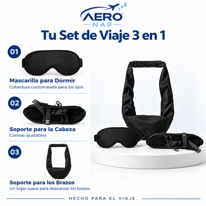 AERONAP™ El kit 3 en 1 para dormir en avión como primera clase